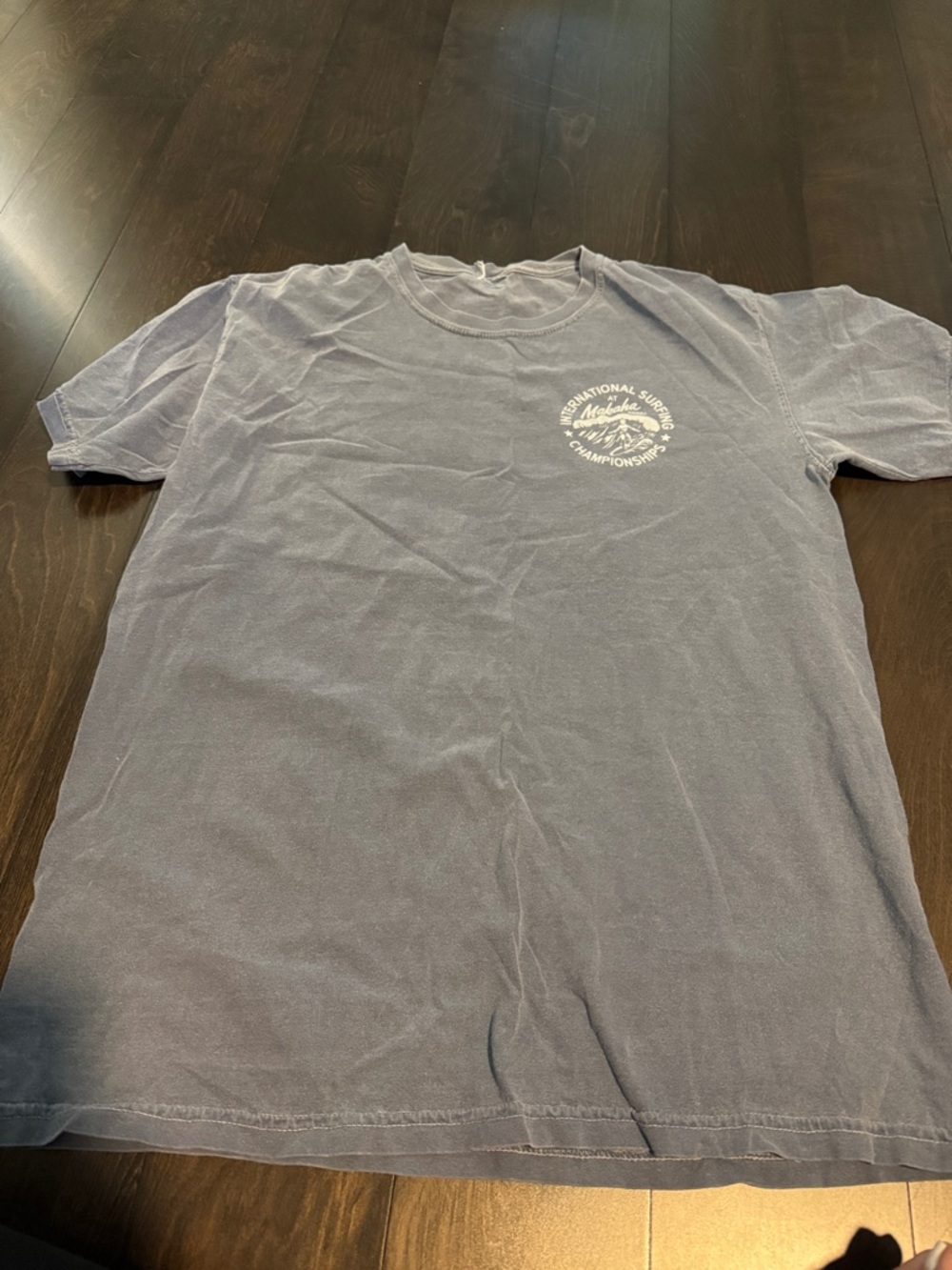 Source Unknown Navy Long-Sleeve Tee with White Chest Graphic